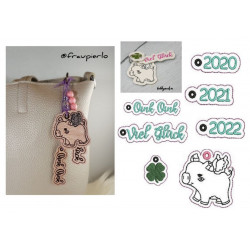 Stickdatei ITH - Glücksschwein Schwein Anhänger bis 2026